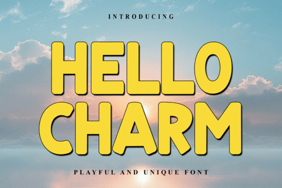 Hello Charm1: A Bold and Playful Display Font for Web Design