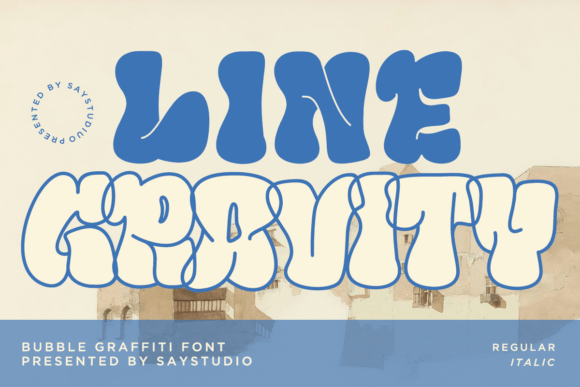 Line Gravity: A Playful and Sweet Display Font for Editorial Design
