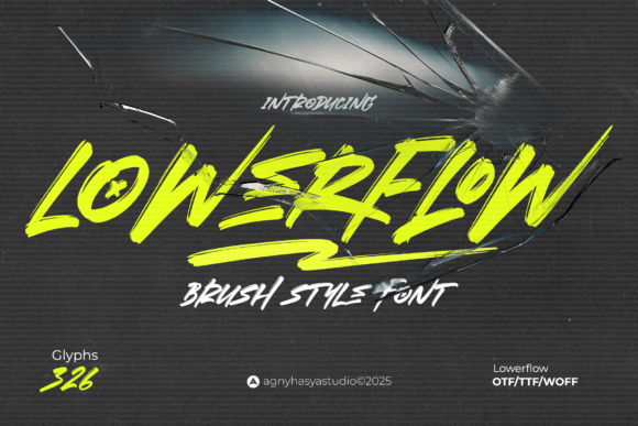 Lowerflow: A Bold Brush Font for Editorial Flair
