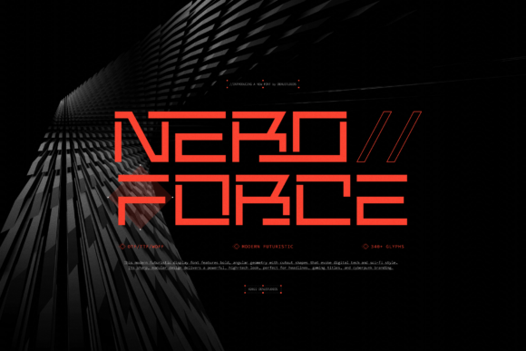 Nero Force: A Bold, Futuristic Display Font for Modern Web Design