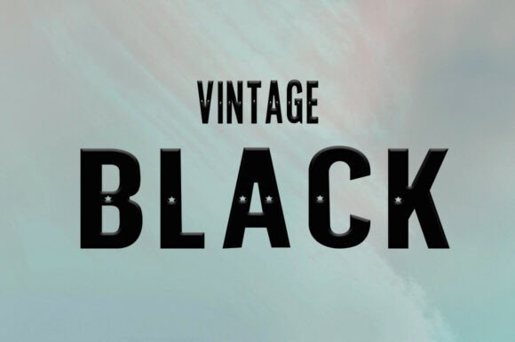 Vintage Black: A Bold and Striking Display Font