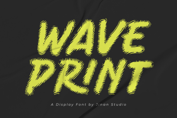 Wave Print: A Bold and Playful Display Font for Your Brand